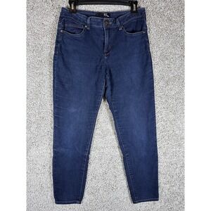 1822 Denim Dark Wash Skinny Jeans Size 8 Mid Rise Stretch EUC